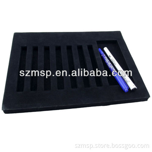 Black velvet pen display board tray holder